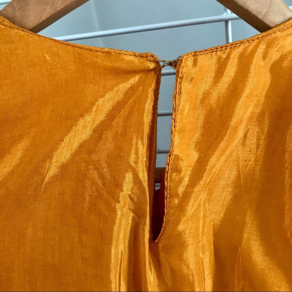 Pakistani Orange-Gold Dress - Picture 6 of 7